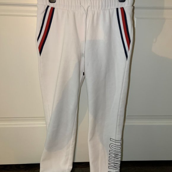 White Tommy Hilfigure Sweatpants - Picture 1 of 4
